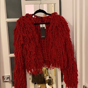 Furry red nasty gal jacket
